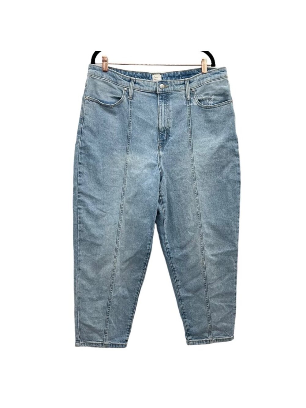 A New Day Vintage Style Ultra High Rise Light Wash Cropped Jeans 16/33R